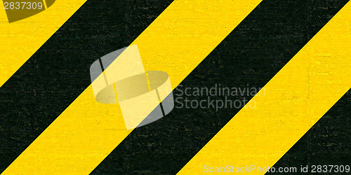 Image of Warning black and yellow hazard stripes texture