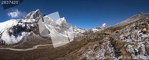 Image of Himalayas panorama with Cholatse and Taboche peaks