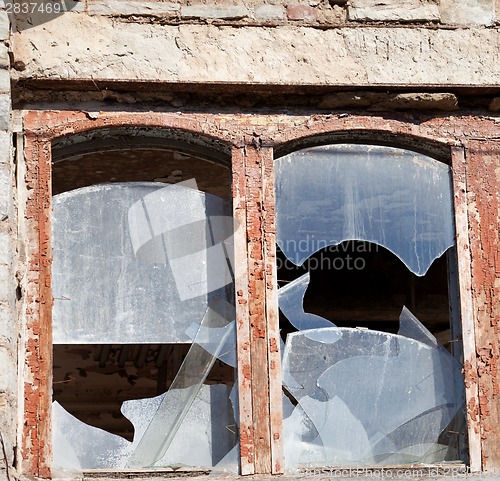 Image of Wooden wall of old destroyed house