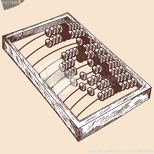 Image of Wooden abacus sketch