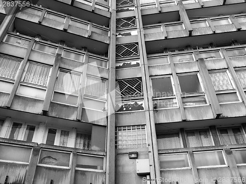 Image of Black and white Robin Hood Gardens London