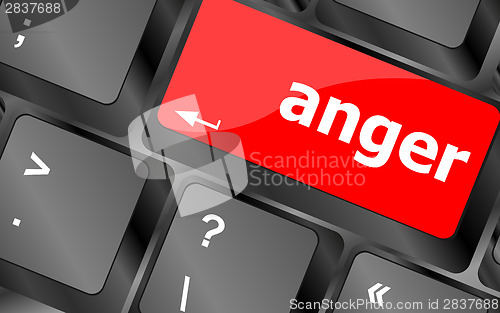 Image of anger Button on Modern Computer Keyboard key