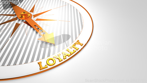 Image of Loyalty on White with Golden Compass.