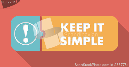 Image of Keep It Simple Concept in Flat Design.