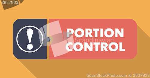 Image of Portion Control Concept in Flat Design.