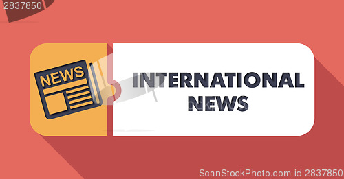 Image of International News Concept in Flat Design.