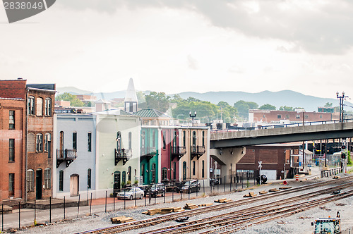 Image of roanoke virginia city skyline on a sunny day