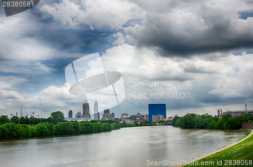 Image of Indianapolis skyline. Panoramic image of Indianapolis skyline at