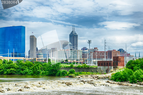 Image of Indianapolis skyline. Panoramic image of Indianapolis skyline at