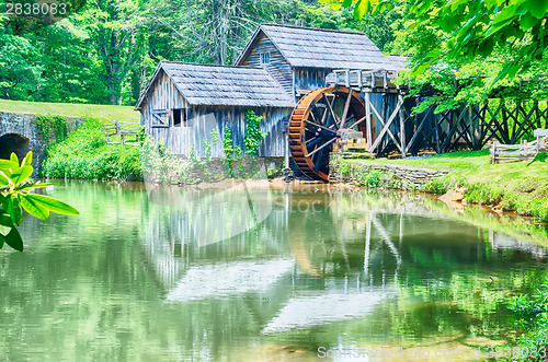 Image of Historic Edwin B. Mabry Grist Mill (Mabry Mill) in rural Virgini