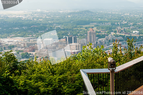 Image of roanoke virginia city skyline on a sunny day