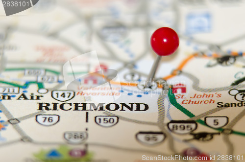 Image of richmond virginia pin othe map