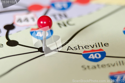 Image of asheville north carolina pin othe map