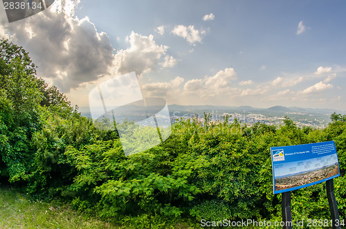 Image of Roanoke City as seen from Mill Mountain Star at dusk in Virginia