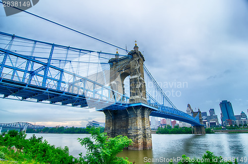 Image of Cincinnati skyline. Image of Cincinnati skyline and historic Joh