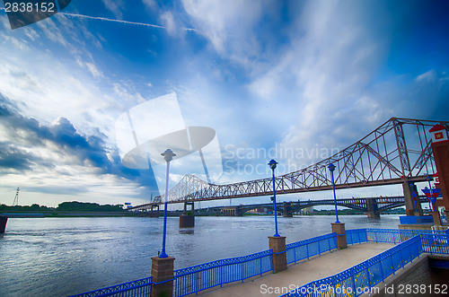 Image of early morning Cityscape of St. Louis skyline in Missouri state