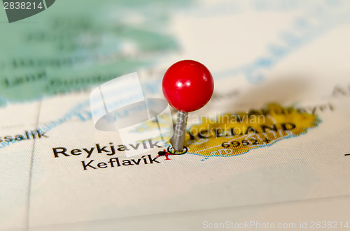 Image of reykjavik iceland city pin othe map