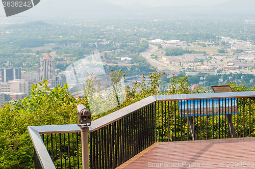 Image of roanoke virginia city skyline on a sunny day