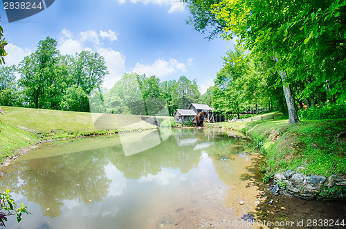 Image of Historic Edwin B. Mabry Grist Mill (Mabry Mill) in rural Virgini