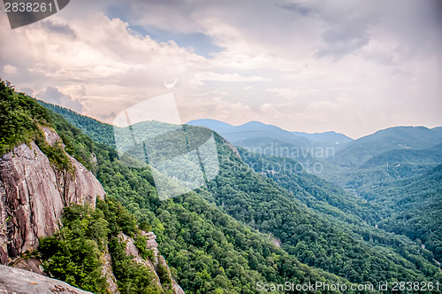 Image of View from top of Chimney Rock near Asheville, North Carolina