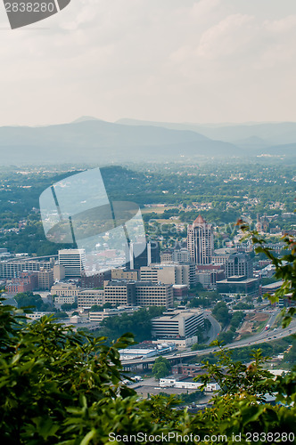 Image of roanoke virginia city skyline on a sunny day