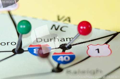 Image of durham north carolina pin othe map