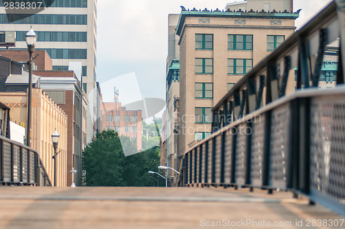 Image of roanoke virginia city skyline on a sunny day