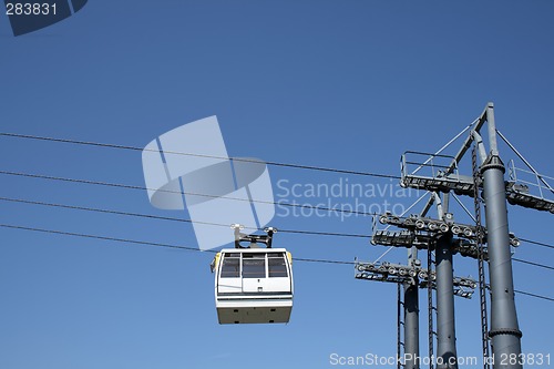 Image of Cable car going up to the mountain
