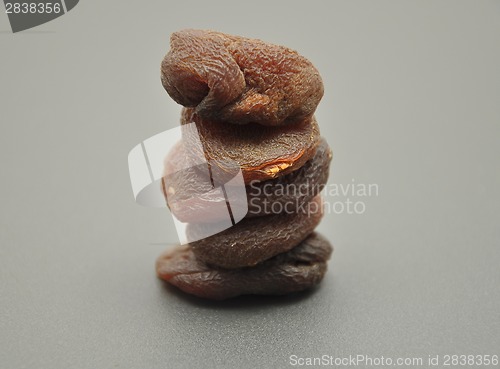 Image of Detailed and colorful image of dried apricots