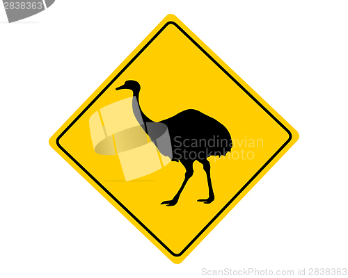 Image of Rhea warning sign