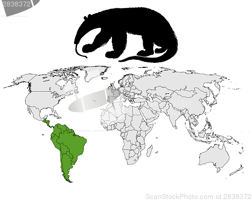 Image of Giant anteater range