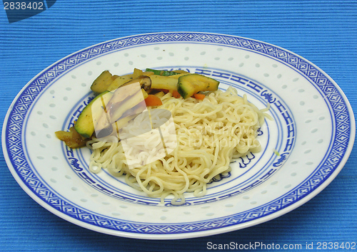 Image of Asian dish arranged on an asian plate