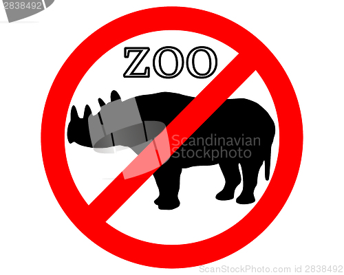 Image of Rhinoceros in zoo prohibited