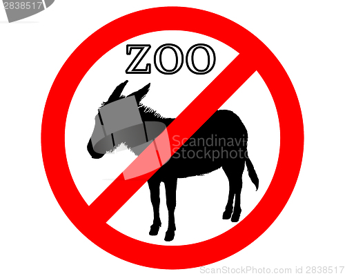Image of Donkey in zoo prohibited