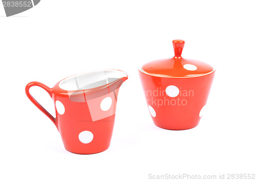 Image of Milk jug and sugar bowl