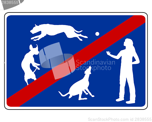 Image of Traffic sign for dogs