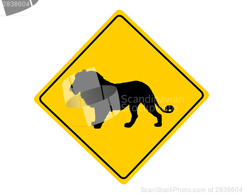 Image of Lion warning sign