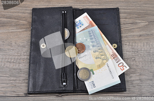 Image of Purse on wood