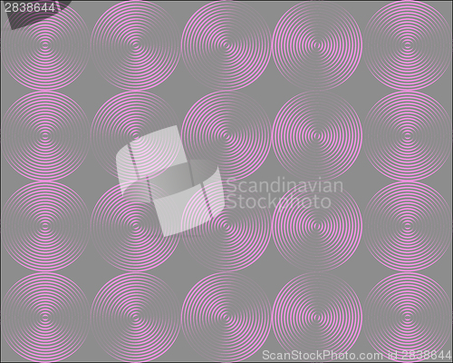 Image of Metallic shimmering background picture out of many pink circle lines