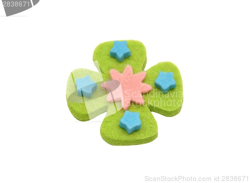Image of Turquoise stars on felt