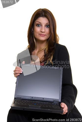 Image of Showing a laptop screen