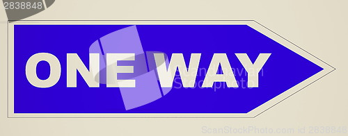 Image of Retro look One way sign