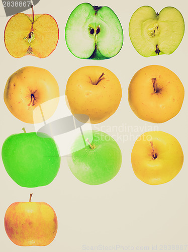 Image of Retro look Apple isolated