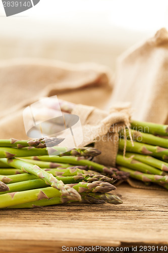 Image of Fresh healthy green asparagus spears