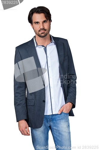 Image of Serious thoughtful young man