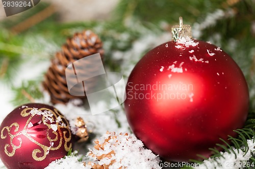 Image of Several assorted Christmas ornaments