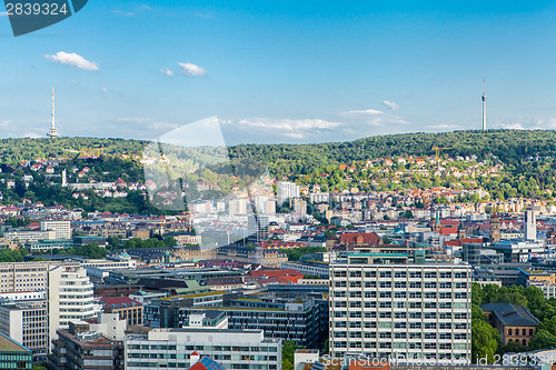 Image of Scenic rooftop view of Stuttgart, Germany