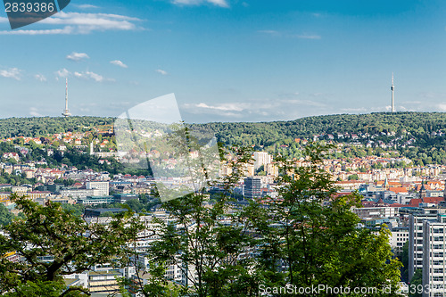 Image of Scenic rooftop view of Stuttgart, Germany