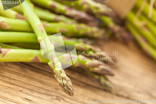 Image of Fresh healthy green asparagus spears