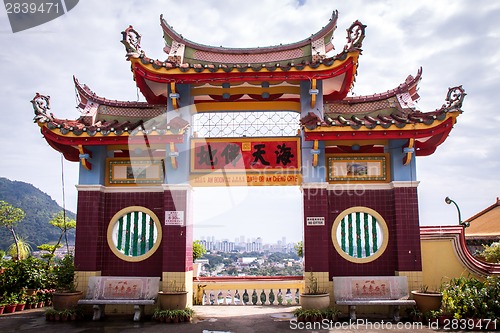 Image of Interior of an ornate Asian temple